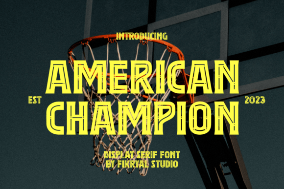 American Champion Font for Handmade and Commercial Craft Projects