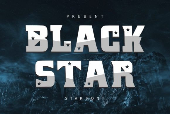 Black Star Font for Bold Digital Branding