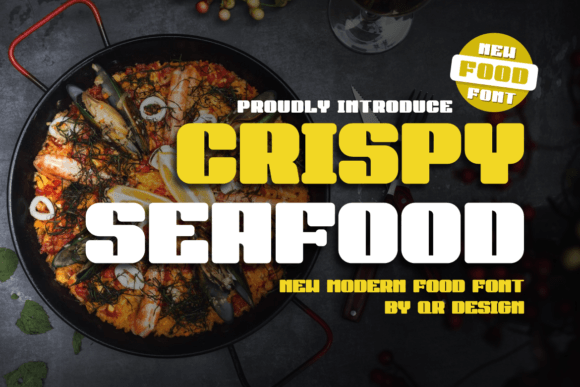 Crispy Seafood Font for Handmade Creations