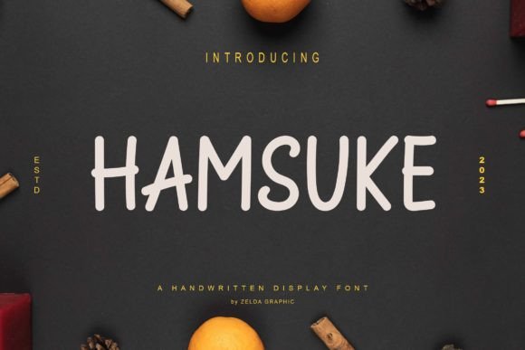 Hamsuke Handwriting Font for Craft Projects