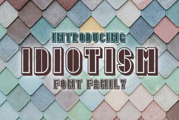 Idiotism: A Bold Display Font for Small Business Branding