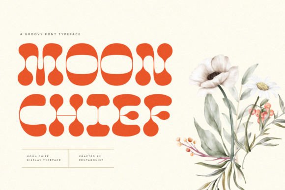 Moon Chief: A Groovy Display Font for Vintage-Themed Design