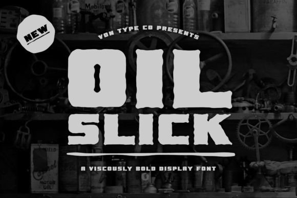 Oil Slick: A Bold Display Font for Branding Projects